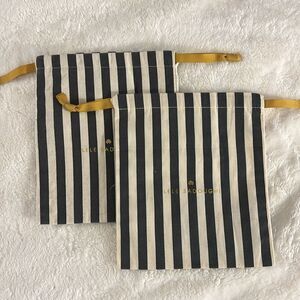 Lele Sadoughi Dustbags Black and Cream Striped Bag